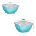 thumbnail image 5 of Stackable Square Plastic Bowl with Lid Salad Bowl for Meal Prep Kitchen Supply, 5 of 10
