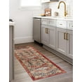 thumbnail image 4 of Unique Loom Utopia Collection Area Rug - Larissa (2' x 6' 1" Runner Terracotta/Blue), 4 of 7