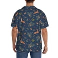 thumbnail image 3 of Naloa Cartoon Deers Men's Loose Fit Cuban Collar Short-Sleeve Shirt, Hawaiian Shirts, Mens Shirts Casual for Everyday Wear Outings-Small, 3 of 5
