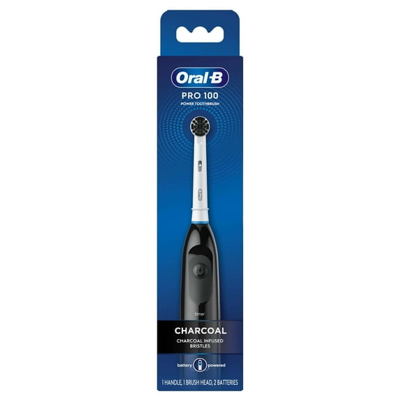 Oral-B Clinical Charcoal Battery Electric Toothbrush, Black, for Adults and Children 3 