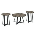 thumbnail image 4 of Walker Edison 3 Piece Industrial Wrap Leg Accent Table Set, Grey Wash, 4 of 8