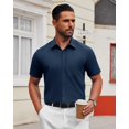 thumbnail image 2 of Vestido Shirt Alimens & Gentle de manga corta, sin arrugas, azul marino, 2 of 6