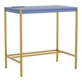 thumbnail image 4 of Belzie Metal Writing Desk with USB Ports, Blue, 4 of 6