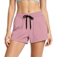 thumbnail image 3 of Oksale Casual Shorts for Women Loose Cozy 3 Inch Shorts with Pockets Summer 2026 Drawtring Elastic Waisted Comfy Shorts Pink M, 3 of 7