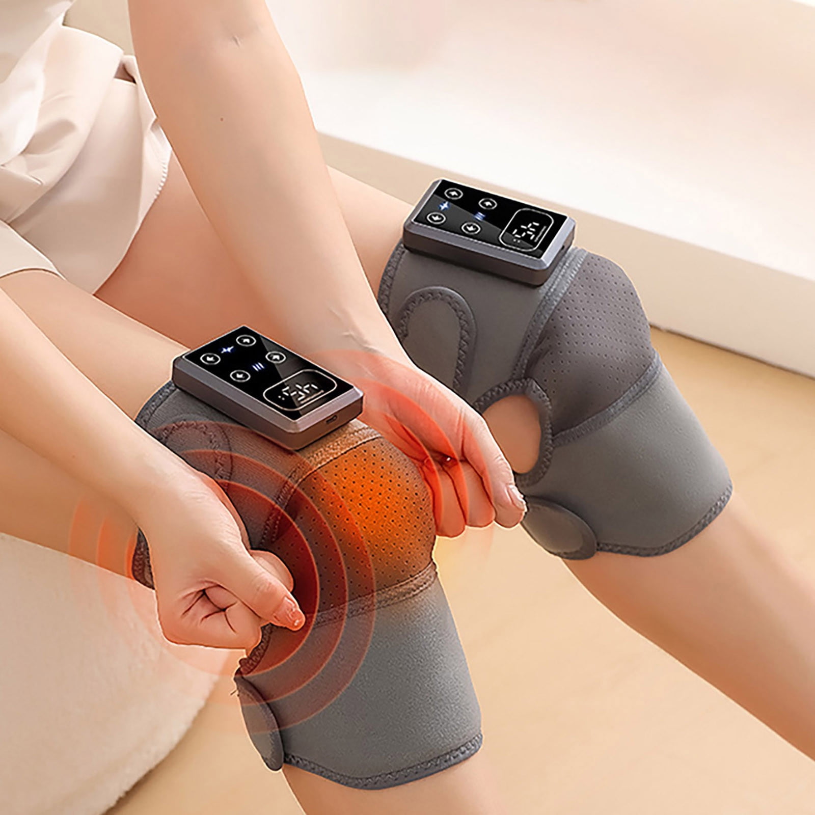 Smart Heating Knee Pad with Adjustable Temperature, Vibration Massage for Joint Pain Relief, Ideal for Home Use and Cold Legs, 5000mAh Battery for Continuous Comfort and Support