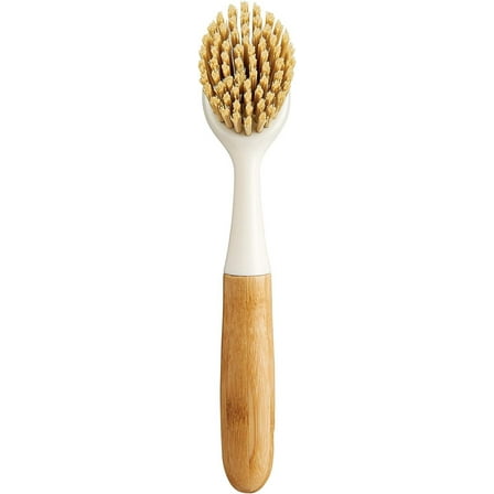 HIC Kitchen Dish Scrubbing Brush, Bamboo with Non-Scratch Bristles