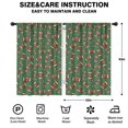 thumbnail image 2 of Football Silhouette Green Pattern Insulated Teens Curtains Set Of 2, Bedroom Essentials, Toddler Room Decor 42"x63", 2 of 5