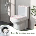 thumbnail image 5 of HELLHERO Pink Roses Toilet Bowl Cover Elastic Edge & Elastic Installation Toilet Seat Protector Machine Washable 2 Piece Set, 5 of 8