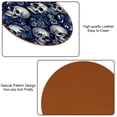 thumbnail image 5 of Skull 6PCS Round Microfiber Leather Coasters, 11x11 cm/4.3x4.3 in, Stylish Drink Mats for Home and Office, Absorbent and Beverage Coasters, 5 of 6
