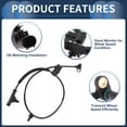thumbnail image 4 of Sensor de velocidad de rueda ABS Unique Bargains delantero izquierdo y derecho, sensor del sistema de frenos antibloqueo 5142770AA para Dodge Dakota 2005-2011, 4 of 7
