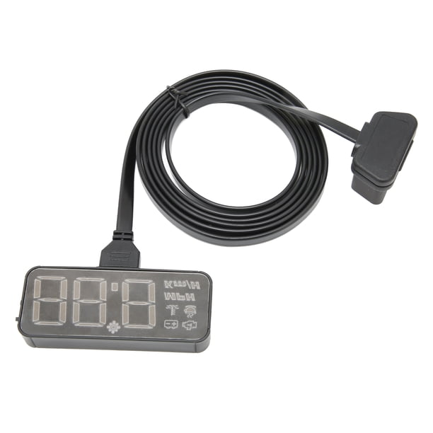 Car HUD Display Digital Speedometer Fault Clearing 3D Reflection Temperature Voltage Meter Rest Reminder For OBD II Cars 2008+