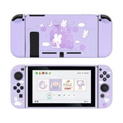GeekShare Protective Case for Nintendo Switch, Soft TPU Slim Case Cover Compatible with Nintendo Switch Console and Joy-Con (Grape Bunny)