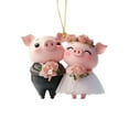 thumbnail image 2 of RyanK Valentine'S Day Gifts Valentine'S Day Decorations Valentine's Day Wedding Love Pig Pendant Car Interior Acrylic Pendant Decorative Pendant 2.44x3.14in, 2 of 5