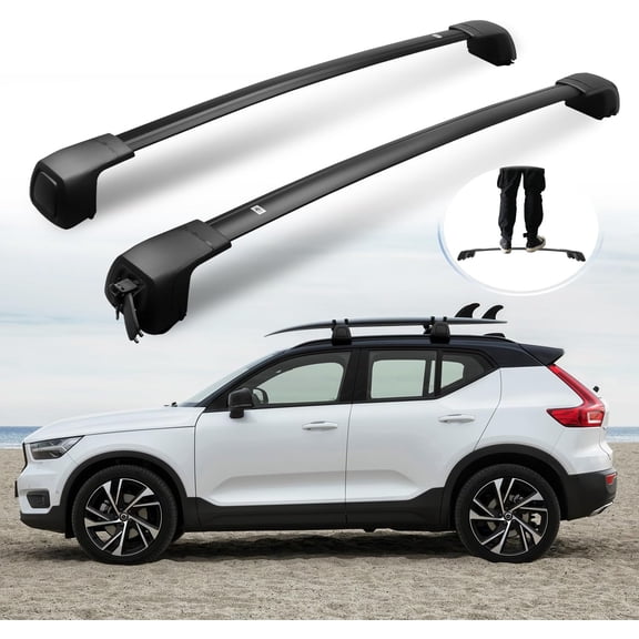 NIXFACE Upgraded Roof Rack Cross Bars Fit for Volvo XC40 2018-2024 Lockable Quiet Crossbars Cargo Accessories