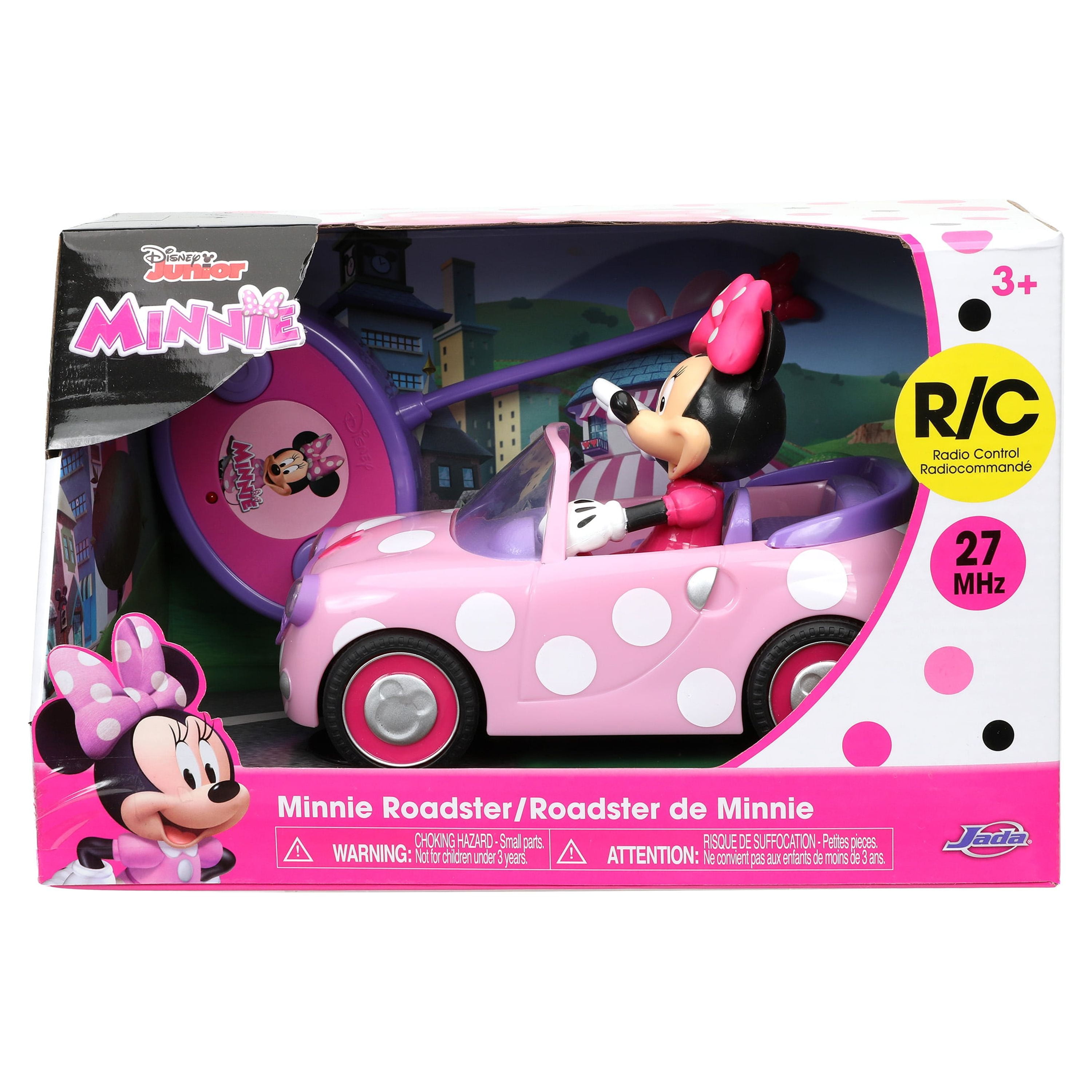 Jada Toys Classic Roadster Minnie Mouse Battery-Powered RC Car, 32944 