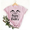 thumbnail image 5 of AGWOLF Womens Tops for $5 Happy Easter Shirts for Women Cute Letter Printed Rabbit Graphic Tee Casual Short Sleeve Crewneck Tops Easter Gift for Teen Girls, 5 of 6