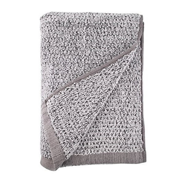 Everplush Diamond Jacquard Quick Dry Bath Towel, 1 Pack (30 x 56), Grey