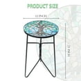 thumbnail image 5 of Wonder Garden Outdoor Natural Glass Round End Table, Iridescence, 5 of 7