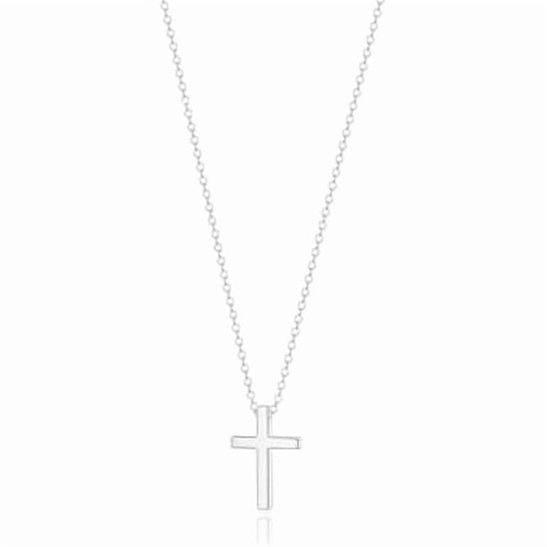 Chenchen Cross Necklace for Women, 18k Gold/Silver Plated Tiny Cross Pendant Necklace Simple Layered Cross Necklaces Gold Jewelry for Women