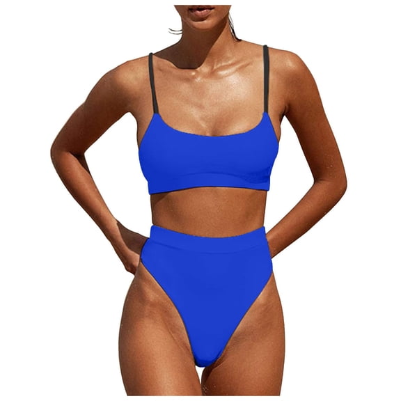 XIYON Women's Bikini Sets Womens High Waisted Swimsuits Bottom Padded Bathing Suits Bikini Sets Top Two Piece Swimwear Bathing Suit 2026