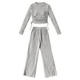 thumbnail image 4 of sususu Workout Sets for Women,Lounge Set Women's Knit Sweatshirt And Pants Two Piece Outfit Soft Casual Long Sleeve Comfortable Trousers For Everyday Wear And Home Relaxation - Grey, 4 of 4