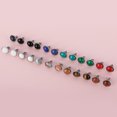 thumbnail image 3 of JUSTJANDM 12 Pairs Multi Gemstone Stud Earrings Gold Plated Stainless Steel Turquoise Tiger Eye Onyx Lapis Lazuli Malachite Stone Stud Earrings Set for Women, 3 of 8