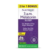 Natrol 3am Melatonin Fast Dissolve 60ct Bonus Pack