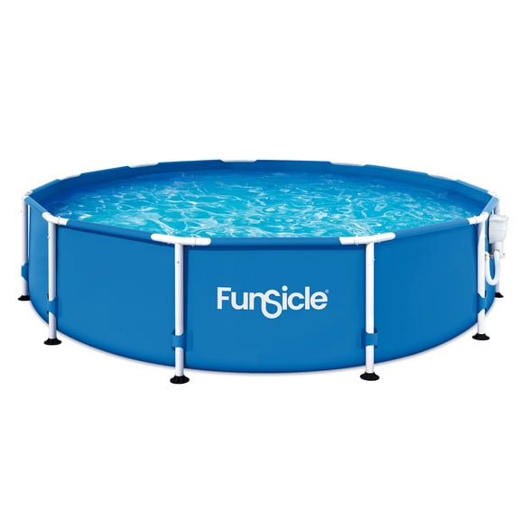 Open Box Funsicle 12' x 30" Outdoor Round Frame Above Ground Swimming Pool Set