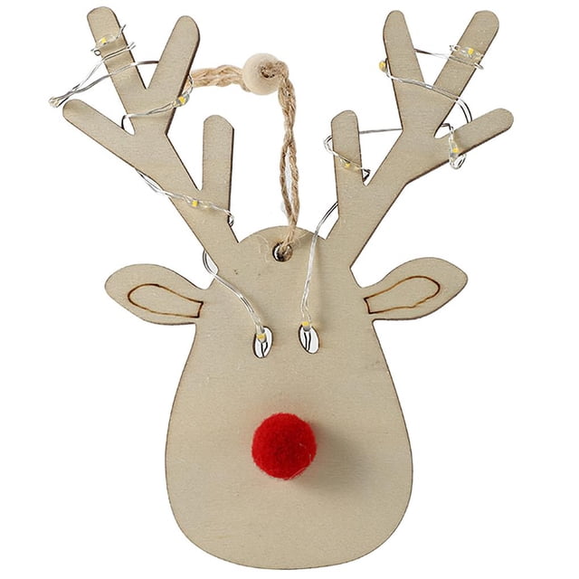 Ámpara De Decoración De Reno De Madera 10 Led Festivo Ambiente Luz Cadena Lámpara Hada Luz Alce Ornamento Para Navidad Fiesta En Casa 5 Uds L Methold HA017538-00