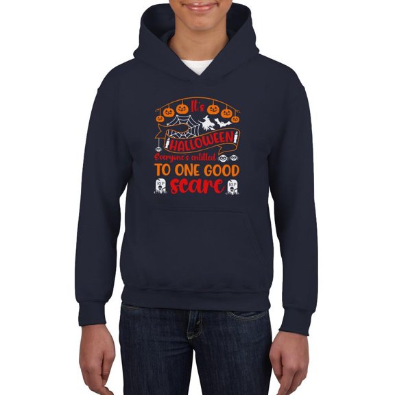 Halloween One Good Scare Hoodie Juniors -Image by Shutterstock, Small