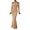 Khaki, variant on Pretty Comy Women Off-Shoulder Long Sleeve Maxi Dress Bodycon Fitted Slim Knited Casual Dress S-XL