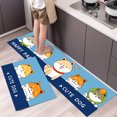 thumbnail image 2 of Alfombra de cocina duradera y resistente a la suciedad, alfombra para puerta de baño, alfombra para ducha, alfombra para pies, alfombra suave antideslizante con dibujos animados, 2 of 5
