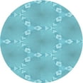 thumbnail image 1 of Ahgly Company Machine Washable Indoor Square Transitional Macaw Blue Green Area Rugs, 3' Square, 1 of 7