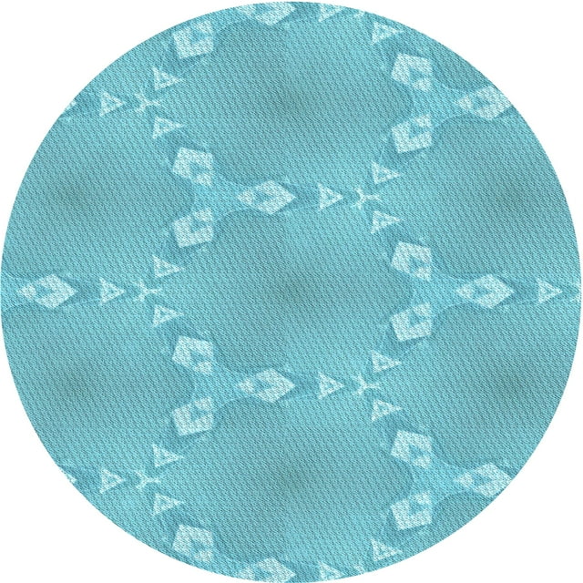 Ahgly Tapis d'Intérieur Lavable en Machine Carré Transitionnel Macaw Bleu Vert, 3 Pieds Carré