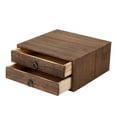 thumbnail image 5 of Raindrops Tea Cake Storage Chest Wooden Tea Box Vintage Style Multi-Layer Design 1Set 24.5X25.5X10.5In, 5 of 8