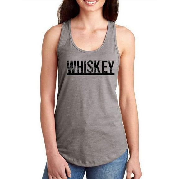 Whiskey Bold Noir Banner Racerback Tank Women -Image by Shutterstock, Female x-Large