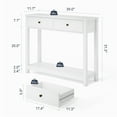 thumbnail image 5 of Asofer 39" Console Table with Open Storage, Long Sofa Table with 2 Drawers for Entryway, Hallway, Corridor, Front Hall, White, 5 of 8