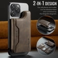 thumbnail image 4 of Magsafe Wallet for iPhone 17/16/15/14/13/12 Pro Max Plus Series, Card Holder Strong Magnetic Vegan PU Leather Wallet Stand with 7 Card Slots, RFID Blocking - Gray, 4 of 18