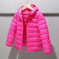 thumbnail image 3 of YONGHS Kids Girls Long Sleeve Hooded Outerwear Winter Warm Jackets Waterproof Thicken Coat Hot Pink 3-4, 3 of 5