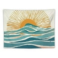 thumbnail image 5 of Creowell Ocean Sunrise Wall Tapestry Waves Mid Century Modern Style Tapestry Wall Hanging Wall Art Home Decor for Bedroom,Living Room,Dorm Decor 50x40inch, 5 of 6