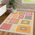 thumbnail image 6 of 5'x7' gertmenian printed indoor boho area rug - non slip, ultra thin, super strong, printed rug - home déc carpet mats non slip area rug farmhouse boho carpet boho classroom rug, 6 of 9