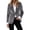 Gray, variant on vdgthytj Blazer for Women Open Front Button Lapel Collar Long Sleeve Velour Business Casual Work Jacket(X-Large,Wine)