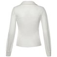 thumbnail image 4 of Tops cortos ajustados de retales sólidos con cuello vuelto y manga larga informales a la moda para mujer Pompotops gfhjh24317, 4 of 4