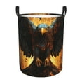 thumbnail image 1 of Fotbe Cool Black Eagle Cesto de Ropa con Asas, Cesto Impermeable de Gran Capacidad, Bolsa de Lavado para Dormitorio, Cesto de Ropa con Ruedas y Asas-Small, 1 of 6