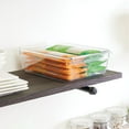 thumbnail image 3 of Linus Plastic Fridge and Freezer Storage Organizer Bin with Handle, Clear Container for Food, Drinks, Produce Organization, 8" x 11.5" x 3.5", Clear, 3 of 5