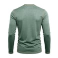 thumbnail image 6 of Smsaxvxz Mens Shirts Soft Comfort Crew Neck Long Sleeve Color Patchwork T-Shirts Casual Lightweight Fall Tops Green 3XL, 6 of 8