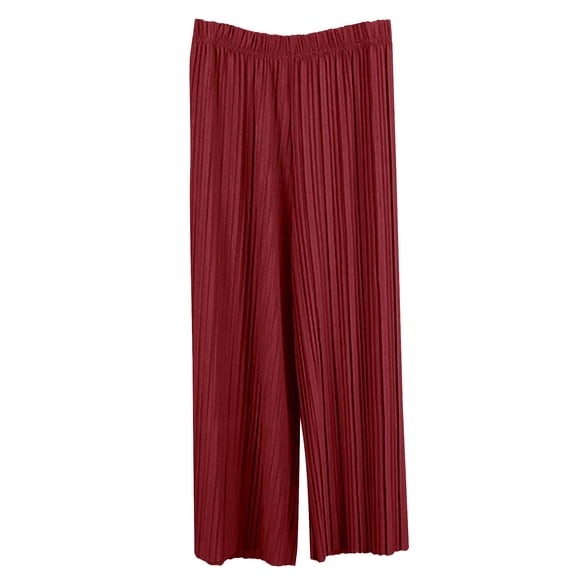 Annhoo Women Baggy Pants Loose Casual Solid Color Drawstring Trouser with Pocket Trendy Spring Clothes