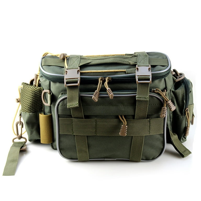 Lixada Fishing Tackle Bag Fishing Gear Storage Bag Organizer Waist Bag  Messenger Bag Handbag 