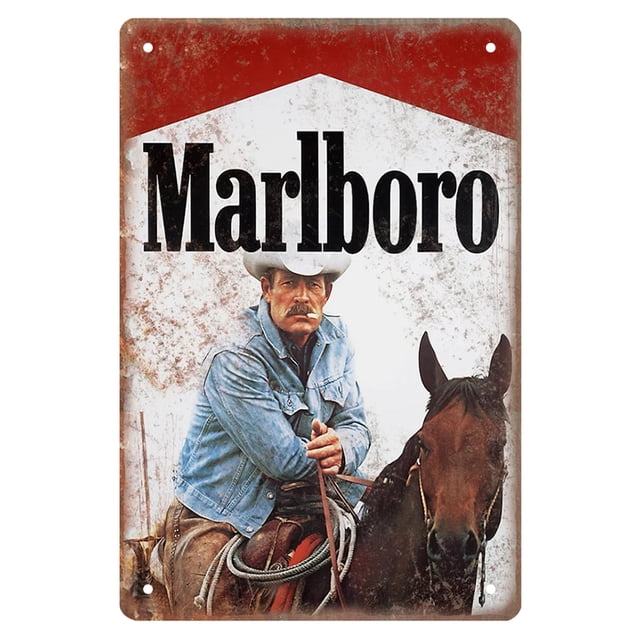 Placa de Letrero de Metal Marlboro para Bar Pub Club Cafetería Wdftyju