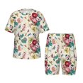 thumbnail image 1 of Balery Bird Butterfly Rose Conjunto de Pijama Infantil de Manga Corta con Estampado – Ropa de Dormir de Algodón Suave-XX-Large, 1 of 6
